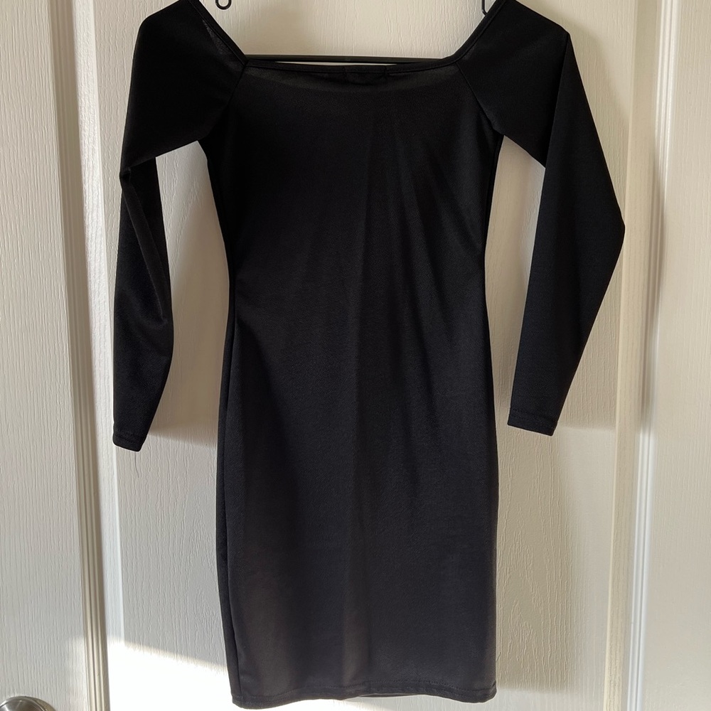 Navy Blue Long sleeved Bodycon Mini